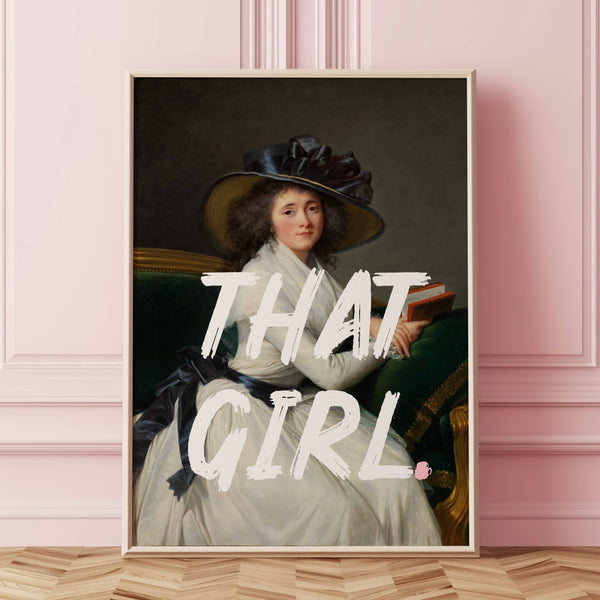 That Girl Preppy Framed Wall Poster