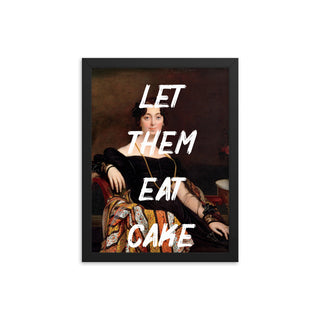 Let Them Eat Cake Altered Art FRAMED WALL ART POSTER PRINT