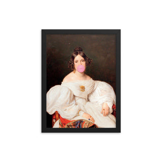 Bubblegum Girl 2 FRAMED WALL ART POSTER PRINT