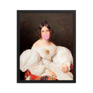 Bubblegum Girl 2 FRAMED WALL ART POSTER PRINT