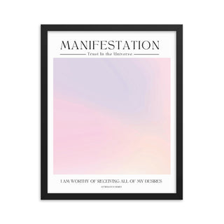 Manifestation Aura / I am Worthy FRAMED WALL ART POSTER