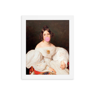 Bubblegum Girl 2 FRAMED WALL ART POSTER PRINT
