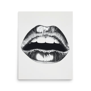 Metallic lips Poster