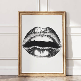 Metallic lips Poster