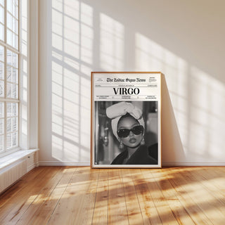 Virgo Newspaper Print Poster