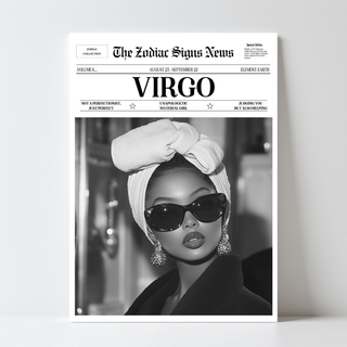 Virgo Newspaper Print Poster