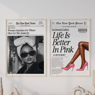 The It Girl Collection by The Art Snob: Newspaper Print Meets Trendy Wall Art