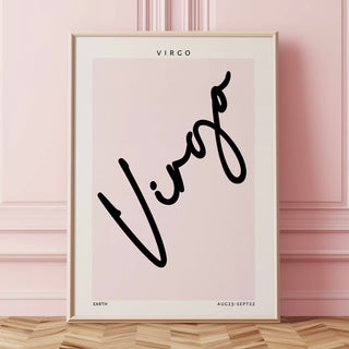 Virgo Zodiac Preppy FRAMED WALL ART POSTER