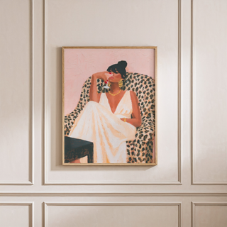 Leopard Lounge poster print