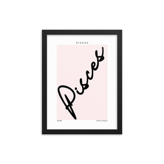 Pisces Zodiac FRAMED WALL ART POSTER