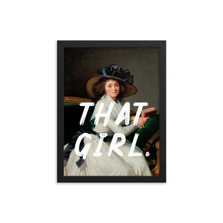 That Girl Preppy Framed Wall Poster