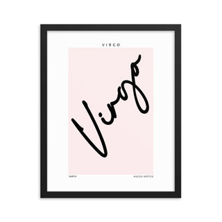 Virgo Zodiac Preppy FRAMED WALL ART POSTER