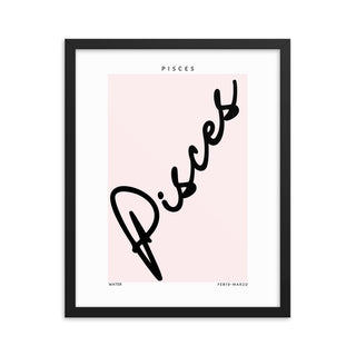 Pisces Zodiac FRAMED WALL ART POSTER