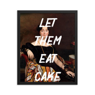 Let Them Eat Cake Altered Art FRAMED WALL ART POSTER PRINT