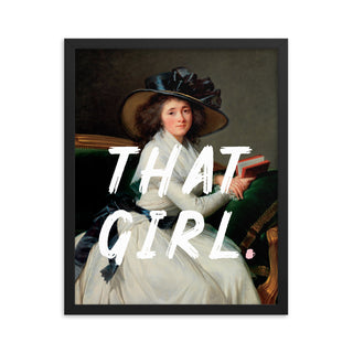 That Girl Preppy Framed Wall Poster