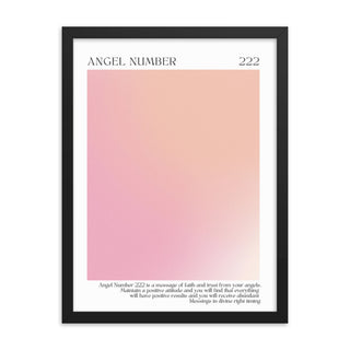 Angel Number 222 FRAMED WALL ART POSTER