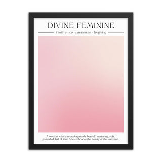 Divine Feminine Pink Grainy FRAMED WALL ART POSTER