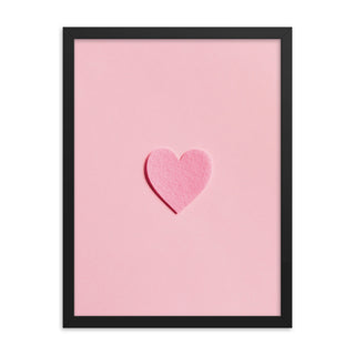 Cute Pink Heart FRAMED WALL ART POSTER