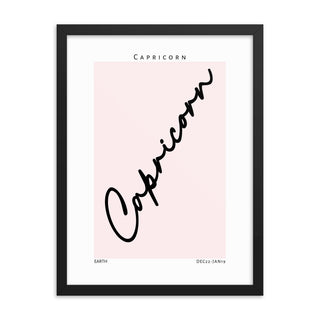 Capricorn Zodiac FRAMED WALL ART POSTER