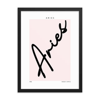 Aries Zodiac FRAMED WALL ART POSTER