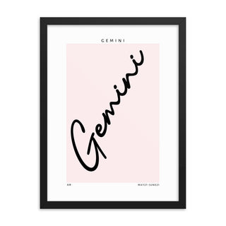 Gemini Zodiac FRAMED WALL ART POSTER