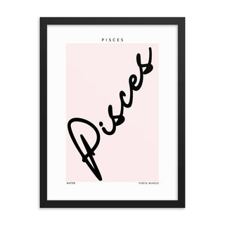 Pisces Zodiac FRAMED WALL ART POSTER