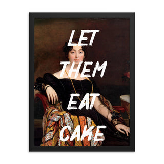 Let Them Eat Cake Altered Art FRAMED WALL ART POSTER PRINT