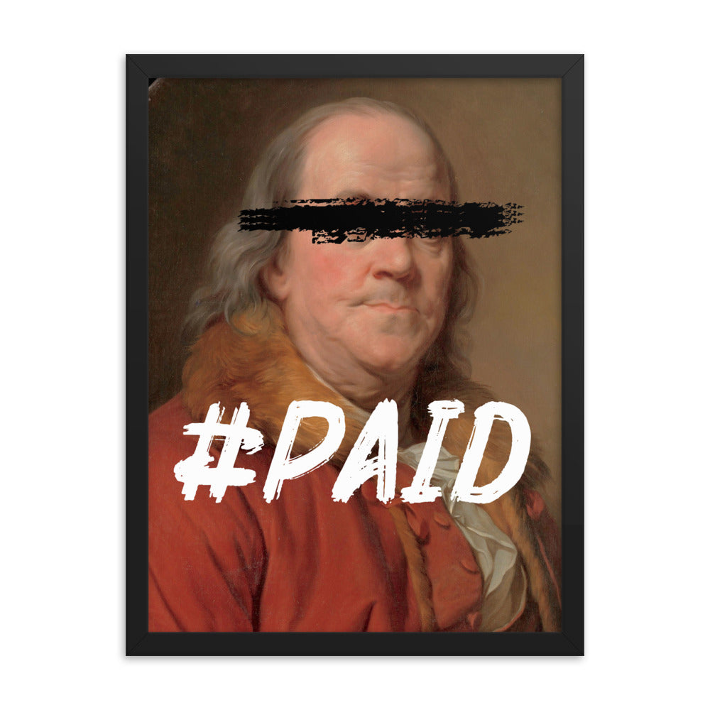 #PAID FRAMED WALL ART POSTER – The Art Snob