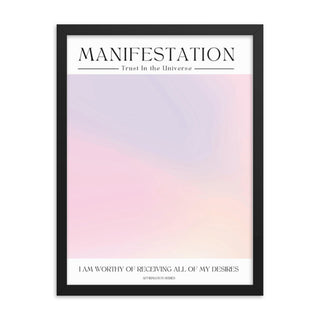 Manifestation Aura / I am Worthy FRAMED WALL ART POSTER