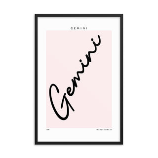 Gemini Zodiac FRAMED WALL ART POSTER