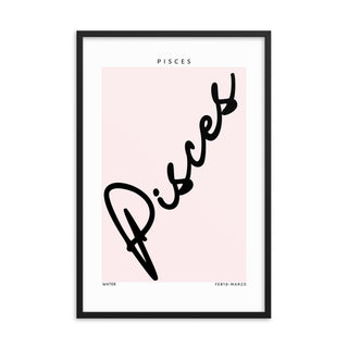 Pisces Zodiac FRAMED WALL ART POSTER