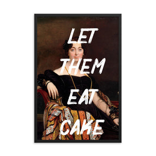 Let Them Eat Cake Altered Art FRAMED WALL ART POSTER PRINT