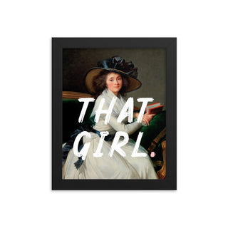 That Girl Preppy Framed Wall Poster