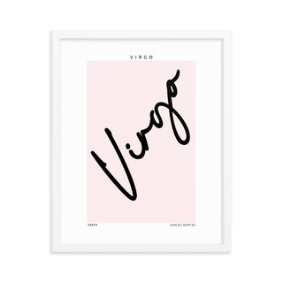 Virgo Zodiac Preppy FRAMED WALL ART POSTER