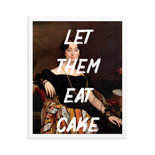 Let Them Eat Cake Altered Art FRAMED WALL ART POSTER PRINT