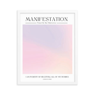 Manifestation Aura / I am Worthy FRAMED WALL ART POSTER