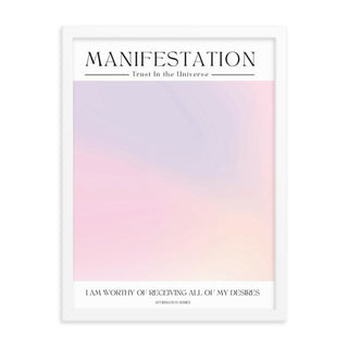 Manifestation Aura / I am Worthy FRAMED WALL ART POSTER