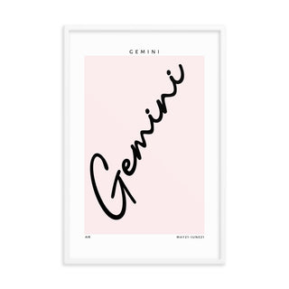 Gemini Zodiac FRAMED WALL ART POSTER