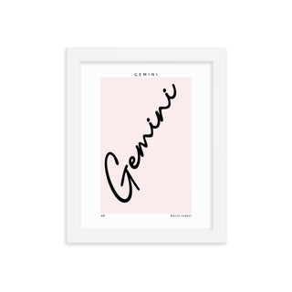 Gemini Zodiac FRAMED WALL ART POSTER