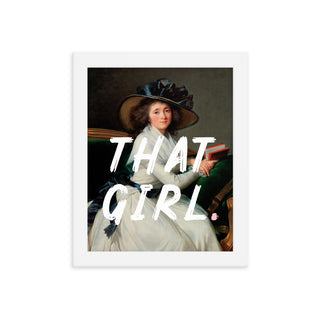 That Girl Preppy Framed Wall Poster