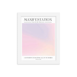 Manifestation Aura / I am Worthy FRAMED WALL ART POSTER