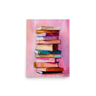 Stacked books Poster