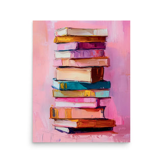 Stacked books Poster