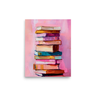 Stacked books Poster